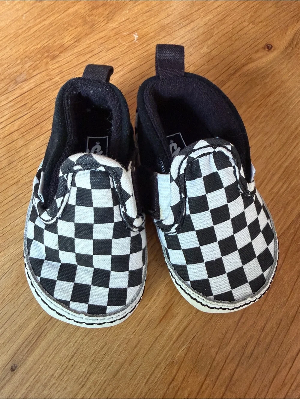 Vans Kids Checkerboard Slip-On Sneakers - Black & White